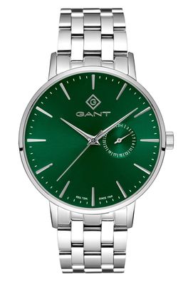 Gant Herren-Quarzuhr Park Hill III Stahl/Grün G105026
