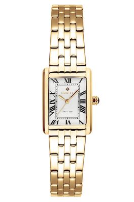 Gant Damen-Armbanduhr Quarz Rechteckig Rhode Island Mini Goldfarben G195002