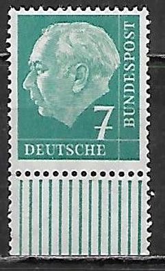 BRD postfrisch Michel-Nummer 181 Unterrandstück