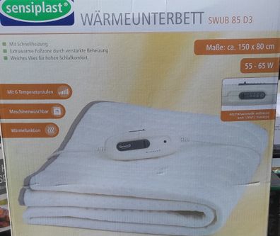 Sensiplast Wärmeunterbett Heizdecke SWUB 85 D3 ca. L150 x B 80 cm