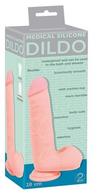 Medical Silicone Dildo 20 cm Saugfuß realistisch Flüssigsilikon