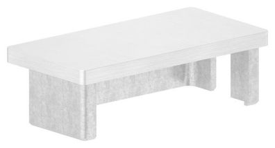 Endkappe für Rohr 80x40x2,0 mm zum Kleben V4A