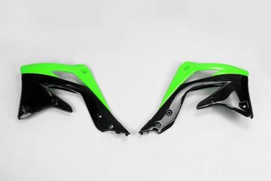 Tankverkleidung Kühlerschutz scoops passt an Kawasaki Kxf Kx450f 12-15 sw-grün