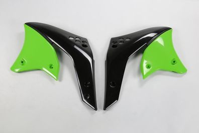 Tankverkleidung Kühlerschutz scoops passt an Kawasaki Kxf 250 06-08 sw-grün