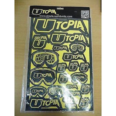 Aufkleber Dekor Sticker Emblem Utopia passt an Suzuki Rm Rmz sw-gelb