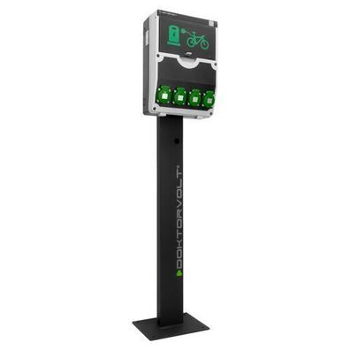 Fahrradladestation für E-bikes 12 Module 4x230V 4xRCBO Stromverteiler Ladepunk