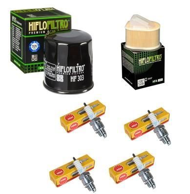 Wartungssatz Ölfilterset Zündkerzen spark splug passt an Kawasaki Z 750 S 05-06