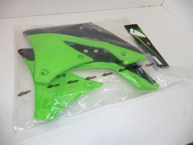 Tankverkleidung Kühlerabdeckung radiator scoops passt an Kawasaki Kxf 450 sw-grü