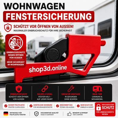 Wohnwagen 6er Set Fenstersicherung - Sicher. Einfach. Ohne Bohren