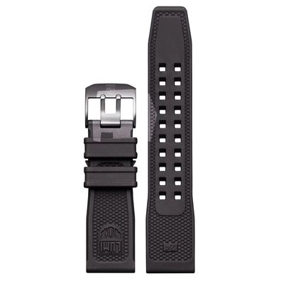 Luminox Ersatzband Wechselband 24mm schwarzes Kautschuk Armband, 3500 Serie