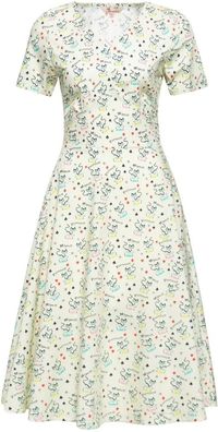 Queen Kerosin Damen Aop 50S Retro Swing Kleid "Retro Cats" QKU46006