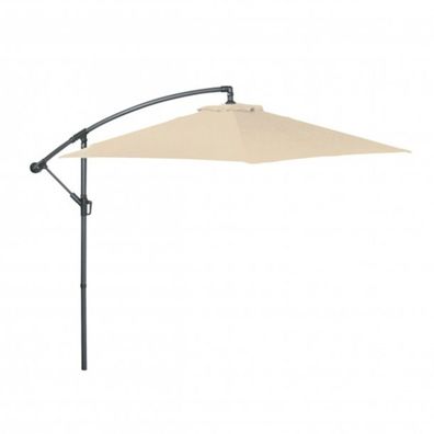 Greemotion Ampelschirm Ø 300 cm - mit Kurbel, Neigefunktion & UV-Schutz 50+ in Beige