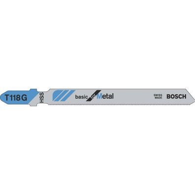 Stichsägeblatt T 118 G Basic for Metal, 92mm (5 Stück)