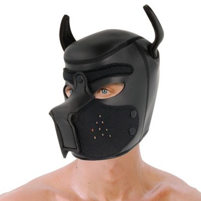 Darkness Neoprene DOG HOOD WITH Removable MUZZLE L