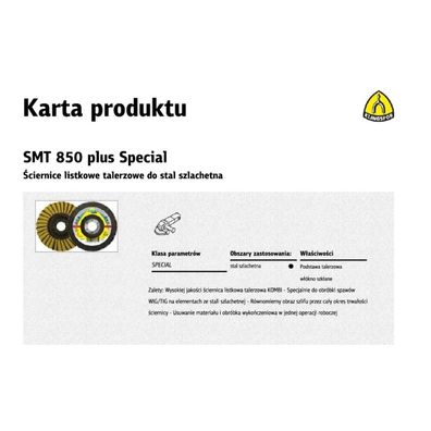 Kombi-Schleifmopteller gewölbt SMT850 plus, ø 125 mm Korn 60 braun (Menge: 5.00)