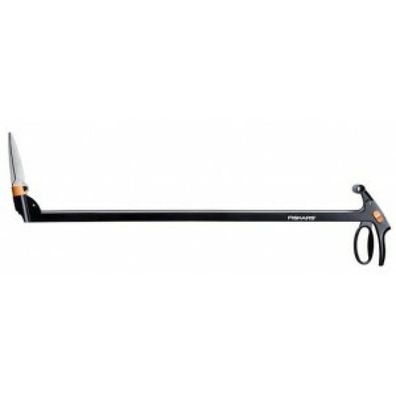 Fiskars Rasenkantenschere Servo-System GS46, Grasschere (schwarz, mit Stiel)