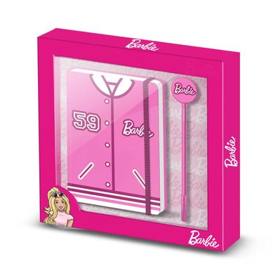 Barbie Notizbuch Set mit Kugelschreiber Geschenkbox Schreibset