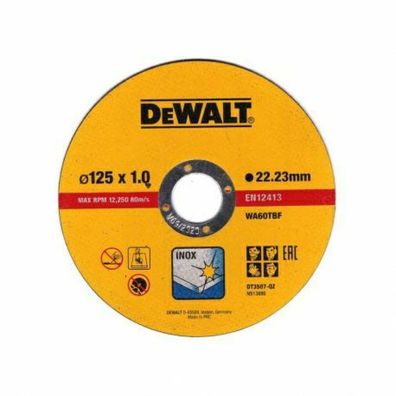 INOX-SCHNEIDESCHILD 125x1X22.2 FLACH DT43972-QZ (10 St.) DEWALT