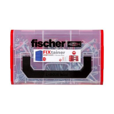 FixTainer-DuoPower + Schraube NV (hellgrau/rot, mit Schrauben, 210-teilig)