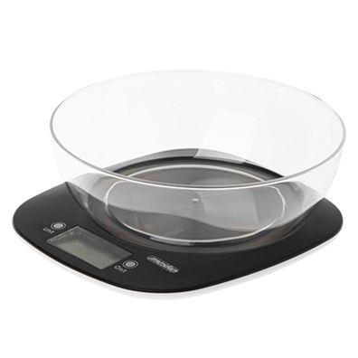 Mesko MS 3179 B Digitale Küchenwaage mit Schüssel 1,4 L - 5 kg, LCD-Display - Schwarz