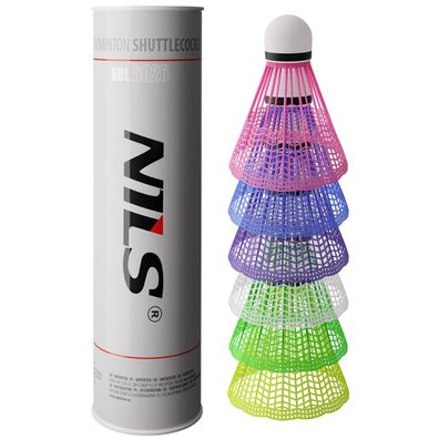 NILS NBL6026 Badmintonbälle 6er Set Nylon EVA