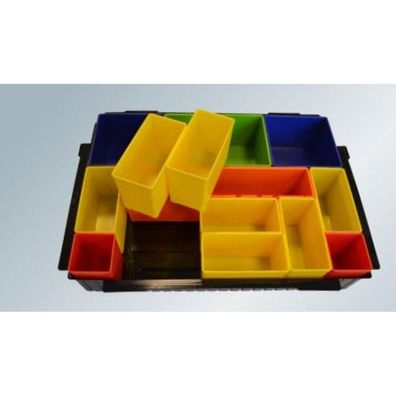 Boxeneinsatz mit farbigen Boxen P-83652 (Einlage für MAKPAC Koffer)