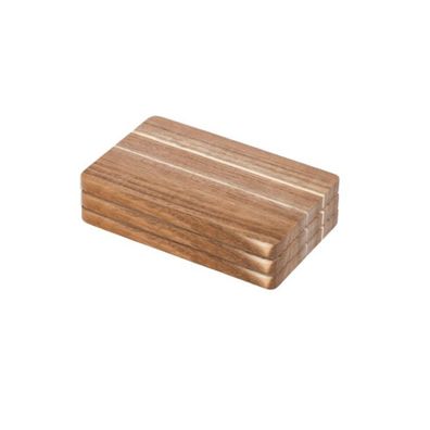 3er Set Schneidebrett aus Akazienholz - 22 x 1,5 x 14 cm