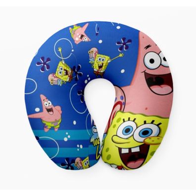 SpongeBob Travel Cushion Reisekissen Kinder Auto Flugzeug Kissen Nackenkissen