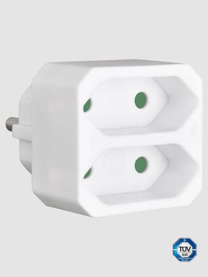 Heitech 2 Fach Steckdosenadapter - Mehrfachsteckdose ohne Schalter, Belastbarkeit