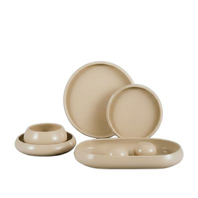 Lissa Bonna Biscuit 27-teiliges Tafelservice Set für 6 Personen - Kombiservice