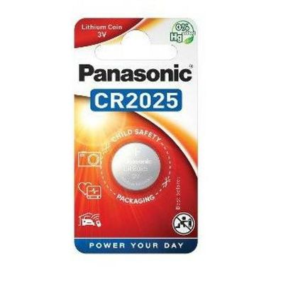 Panasonic Lithium Knopfzelle CR-2025EL/4B, Batterie (4 StÃ #188; k, CR2025)