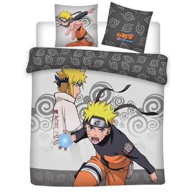 Naruto Bettwäsche 240x220 cm + 2 Kissenbezüge 65x65 cm Baumwolle