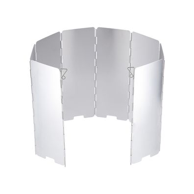 NILS CAMP NC1745 Camping Windschutz für Campingkocher Aluminium 8 Paneele