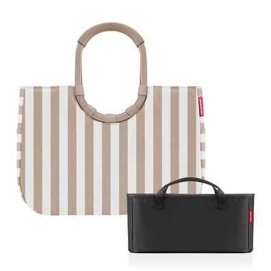 reisenthel Set Loopshopper L + Organizer ORBX, summerstripes coffee + black, Damen