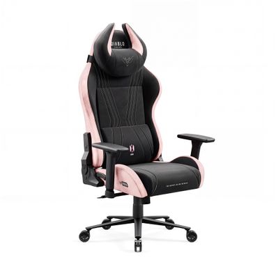 Gaming-Sessel aus Stoff in Schwarz und Rosa: Diablo X-Horn 2.0 Akira Pink Normal