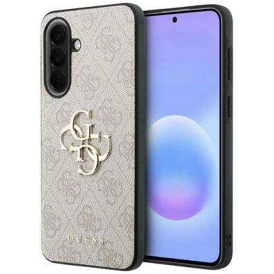 Hülle Guess Galaxy A57 Kunstleder rosa Big Logo goldfarbig