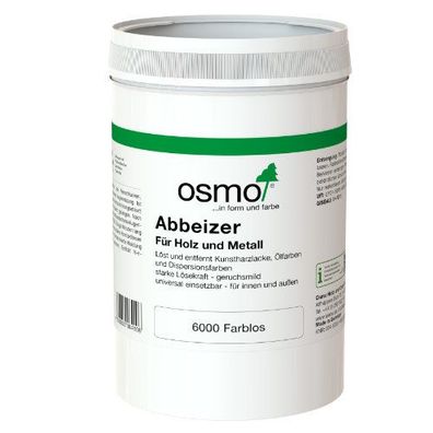 OSMO Abbeizer 6000 Farblos 1,0L Holz/Metall Abbeizmittel Entlacker Lackentferner