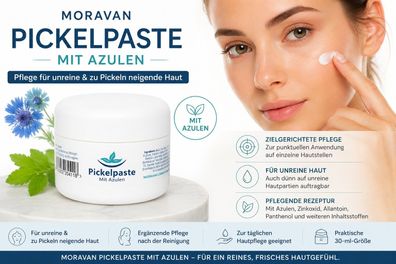Moravan Pickelpaste mit Azulen 30 ml - Pflege für unreine Haut