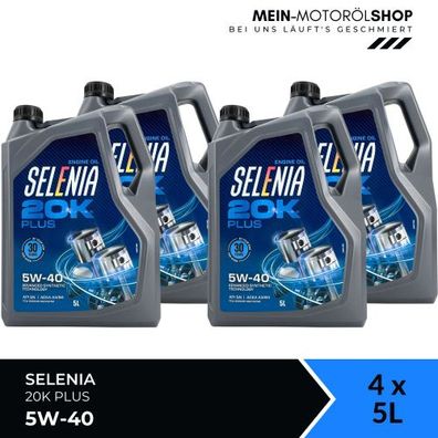 Selenia 20K Plus 5W-40 4x5 Liter