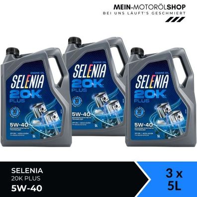 Selenia 20K Plus 5W-40 3x5 Liter