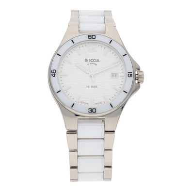Boccia Uhr Unisex 3384-01 Titan, Keramik, Weiß