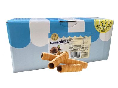 Biscate Schoko Hippen 80 mm (200 Stück) 0,8 kg