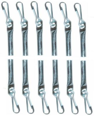 12 Seilendverschlüsse Verschluss mit Haken 8mm für Stahlseil Planenseil Expanderseil