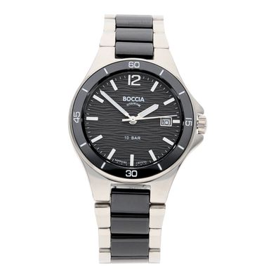 Boccia Uhr Unisex 3384-02 Titan, Keramik, Schwarz