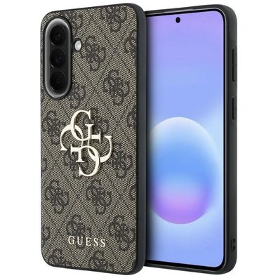 Hülle Guess Galaxy A57 Kunstleder braun Big Logo goldfarbig