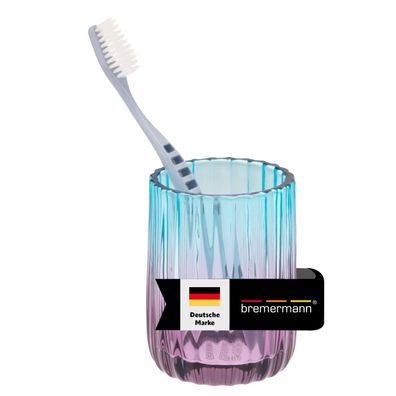 bremermann Zahnputzbecher aus Glas, Zahnbürstenhalter, Zahnputzglas