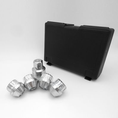 Felgenschloss-Muttern Offen M12x1.25 24mm Kegelbund 60° SW17 Radschloss Für
