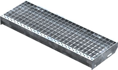 Gitterroststufe Treppenstufe Maße: 800x270 mm 30/30 mm R12 S235JR (St37-2), im