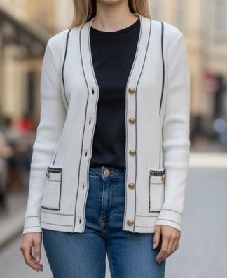 Steffen Schraut Cardigan V-Ausschnitt Knopfleiste figurbetont Gr.36