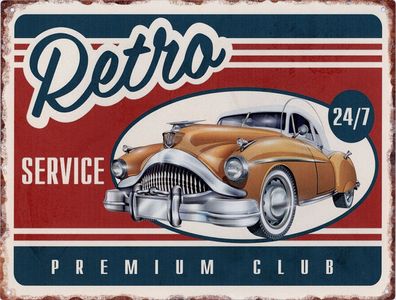 Moritz Blechschild Retro Premium Club 25 x 33 cm Retro Vintage Tin sign Wand